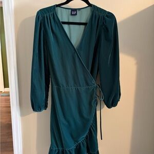 GAP Deep Teal Long Sleeve Dress